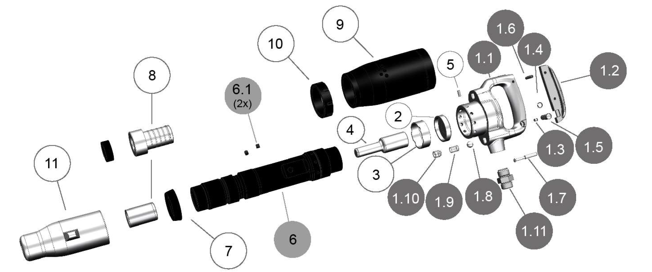 Explosionszeichnung BA11GFH