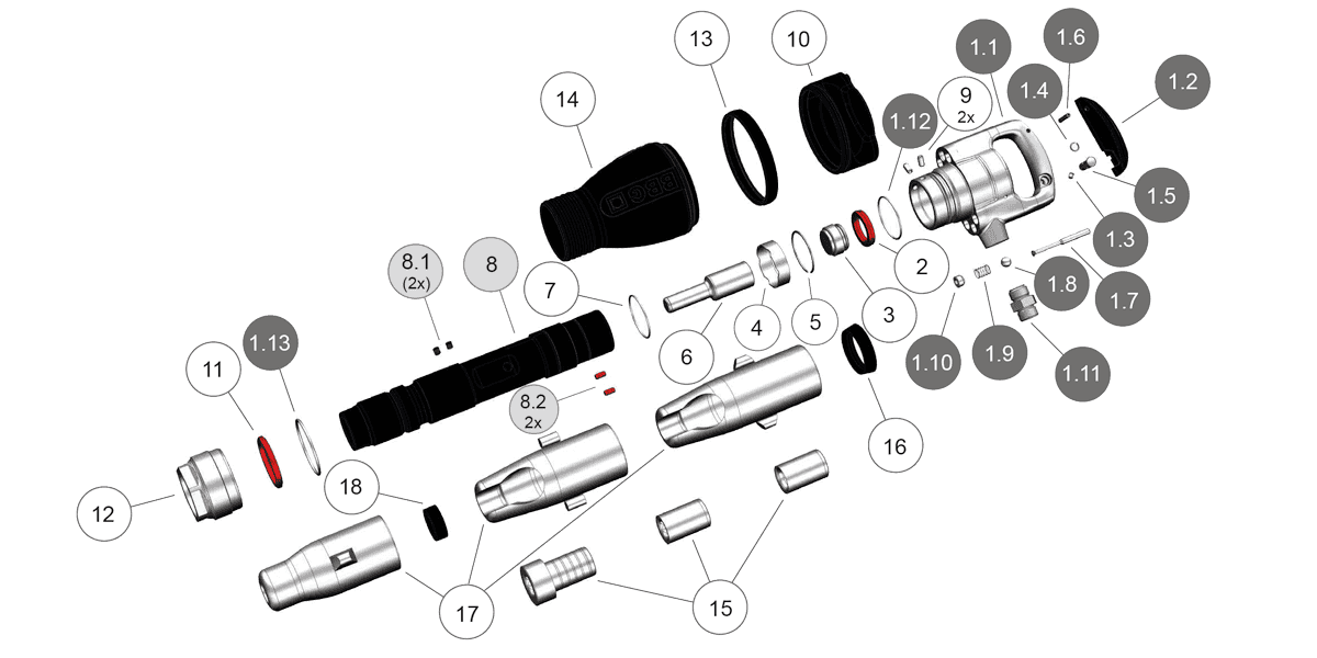 Explosionszeichnung BA11VFH