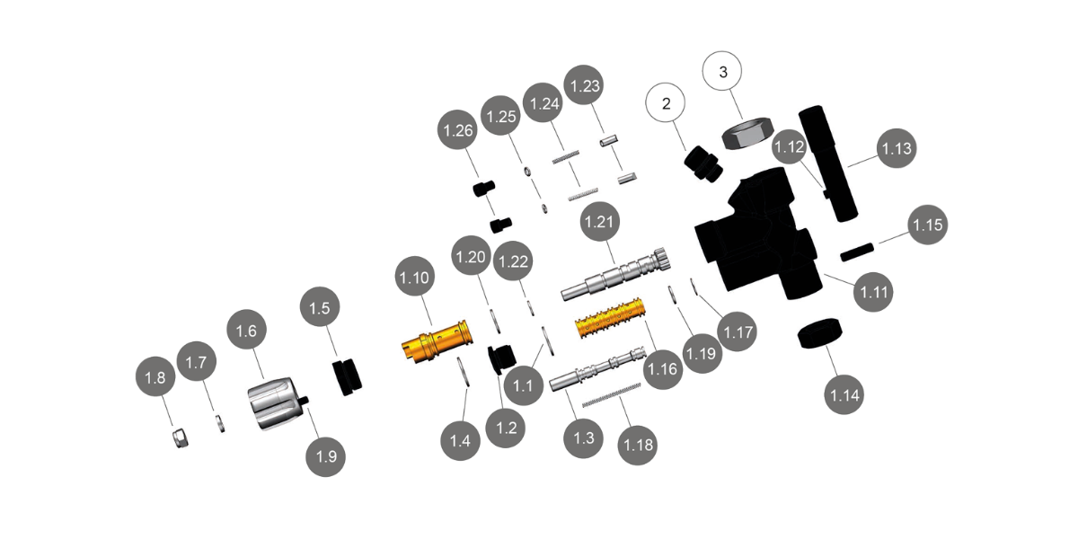 Bohrstuetzen/RZ80-Kopf-Explosion-BBG-Boehler
