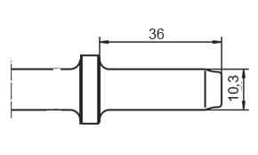 Einsteckende R10,3 x 36